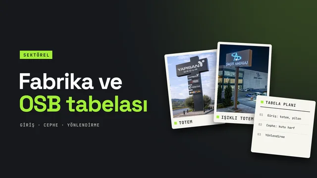 Fabrika ve OSB tabelası rehberi