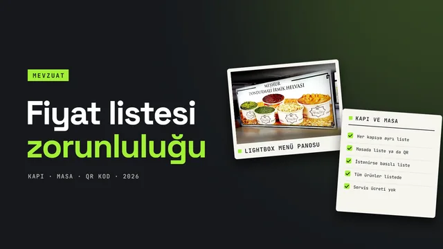Restoran ve kafe fiyat listesi zorunluluğu rehberi