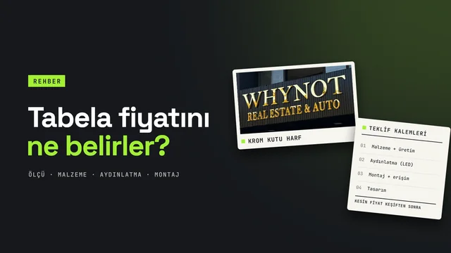 İzmir'de tabela fiyatını ne belirler?