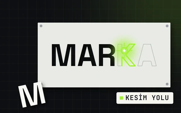 CNC ve lazer kesim aşaması: plakadan kesilen harfler ve kesim yolu (çizim)