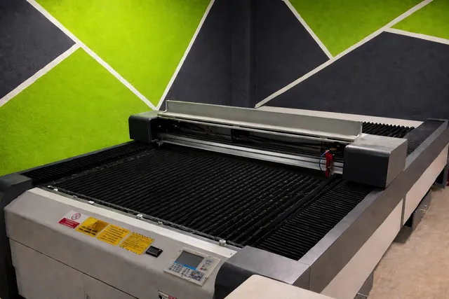 Lazer kesim makinesi ve kesim tablası